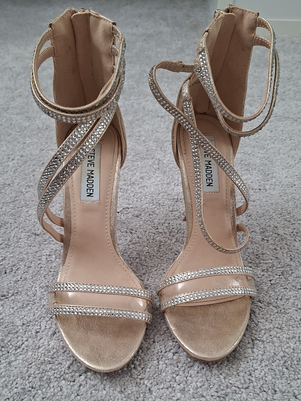 Steve Madden Sweetest Rose Gold Strappy Sandals